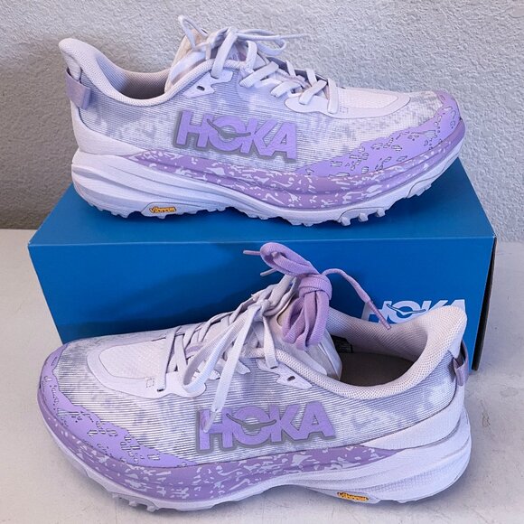 NEW HOKA Womens Speedgoat 6 Shoes Starlight Glow / Aster Flower NIB 11 Sneaker - Picture 1 of 14